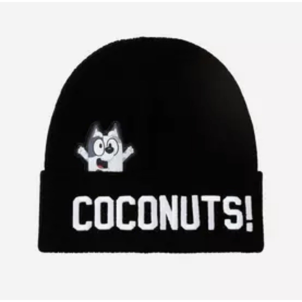 Adult Bluey Muffin Coconuts Black‎ Beanie Hat Hot Topic